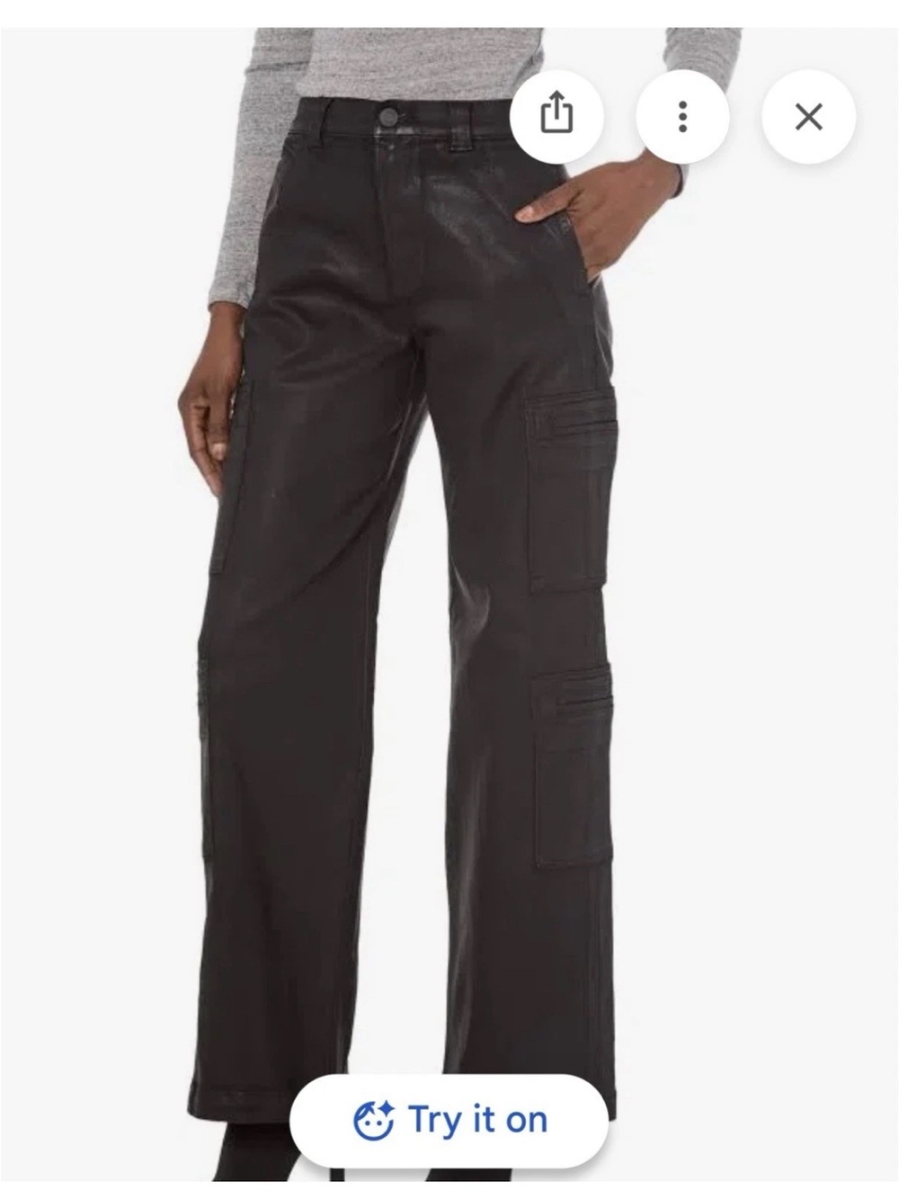 NWT Hudson Cargo Black Wide-Leg Cargo Pants for Women